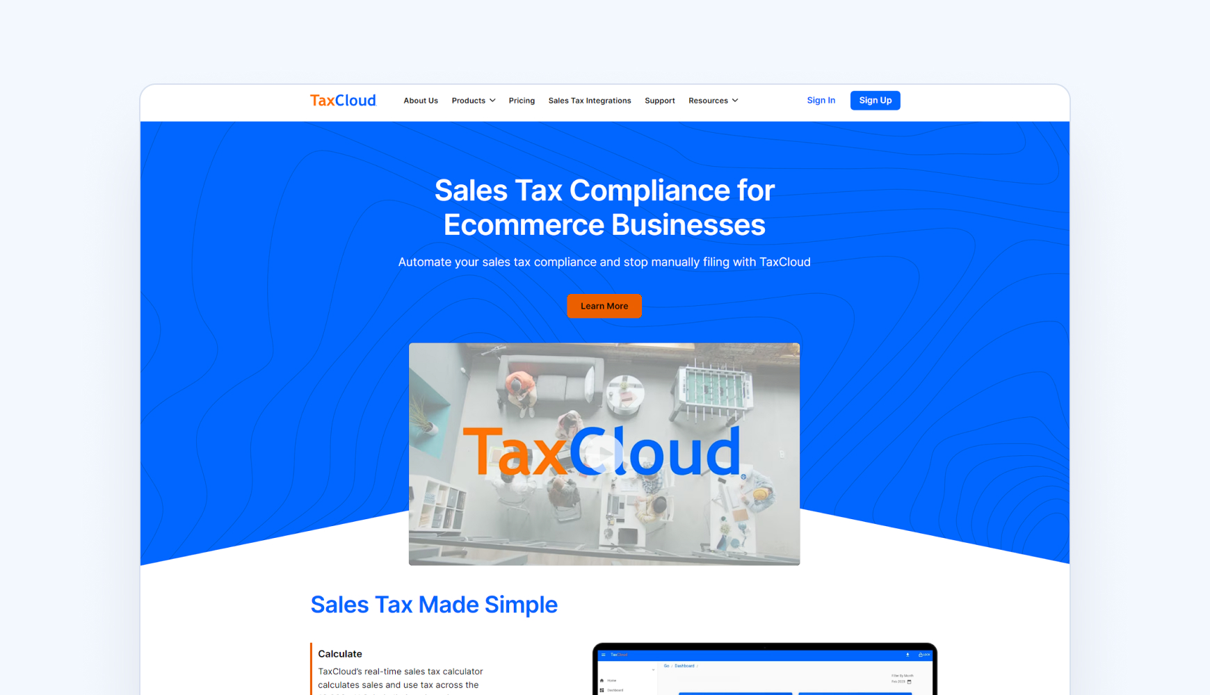 TaxCloud best sales tax software for e-commerce